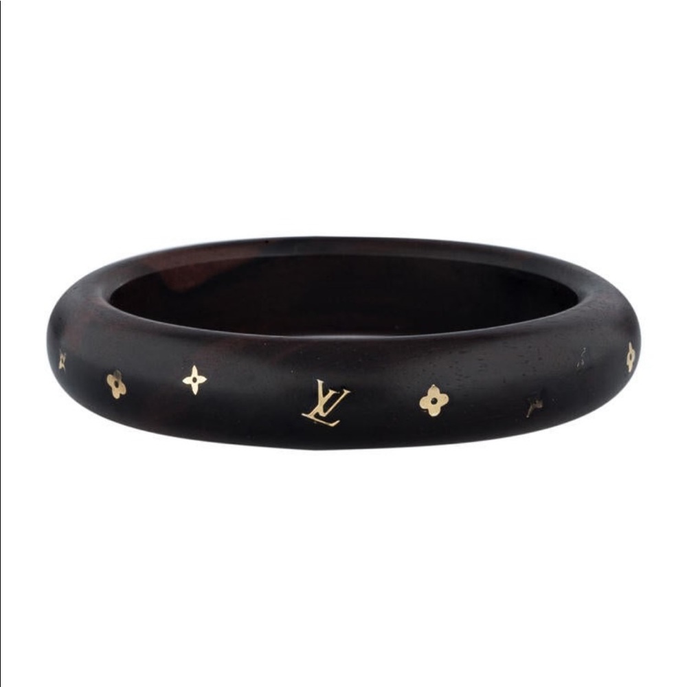 LOUIS VUITTON Monogram Wood Bangle